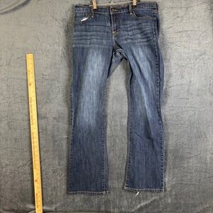 Old Navy The Flirt Women’s Mid-rise Blue Straight Leg Jeans w/distressing Sz 10